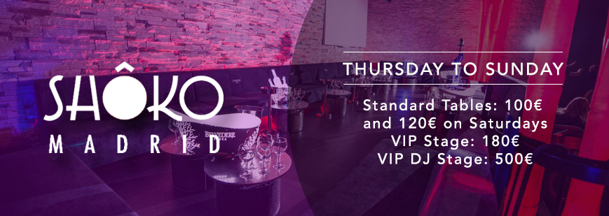 VIP Shoko Madrid tables